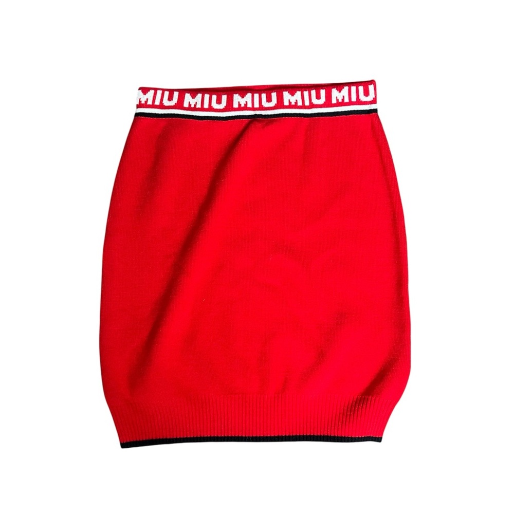 Miu Miu Vibrant Red Mini Skirt